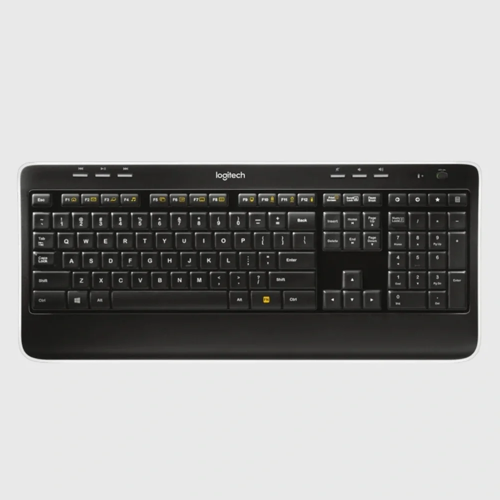Logitech Wireless Keyboard Full Size Portable Gaming Work Office Typing College